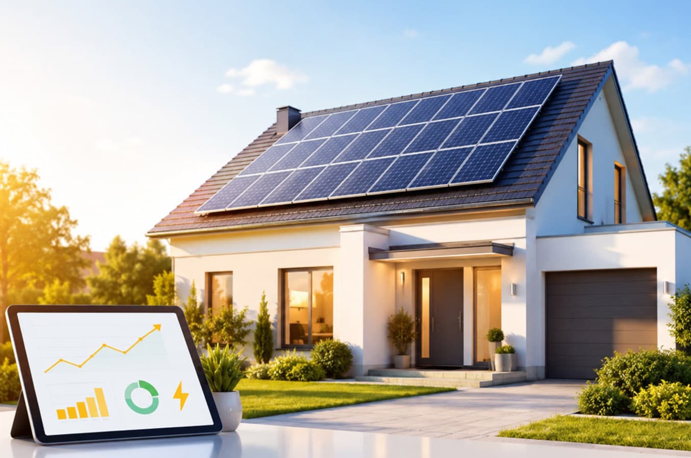Alberta home with solar panels and lower energy costs